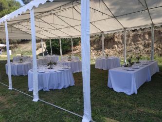 Imagen: Carpa sencilla con mesa redonda