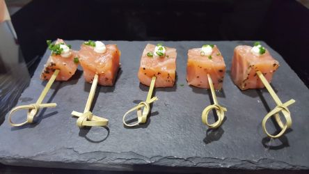 Imagen: Brocheta de salmón