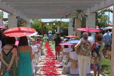 Imagen: Pasillo de columnas y ceremonia