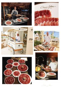 Imagen: Collage servicio de corte jamón en Ibiza