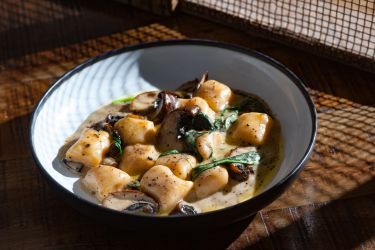 Imagen: Gnocchi de calabaza con espinaca y porto