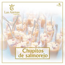 Imagen: Chupitos de salmorejo en la recepción